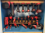 Milwaukee 18v startpakke - 17 holdere til batteri og verktøy